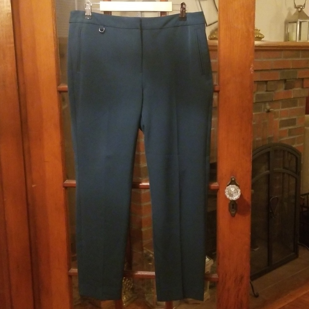 Women's Teal Slim Dress Pants